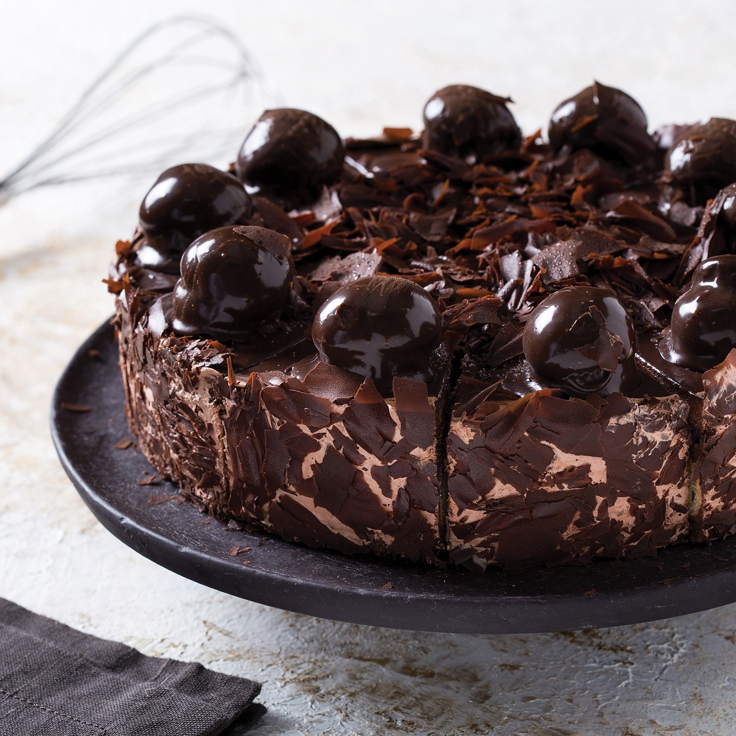 Dark Chocolate Profiterole Cake